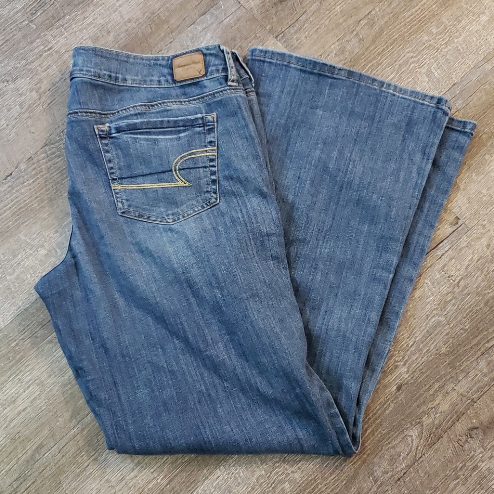Womans American Eagle Favorite Boyfriend Jeans 14